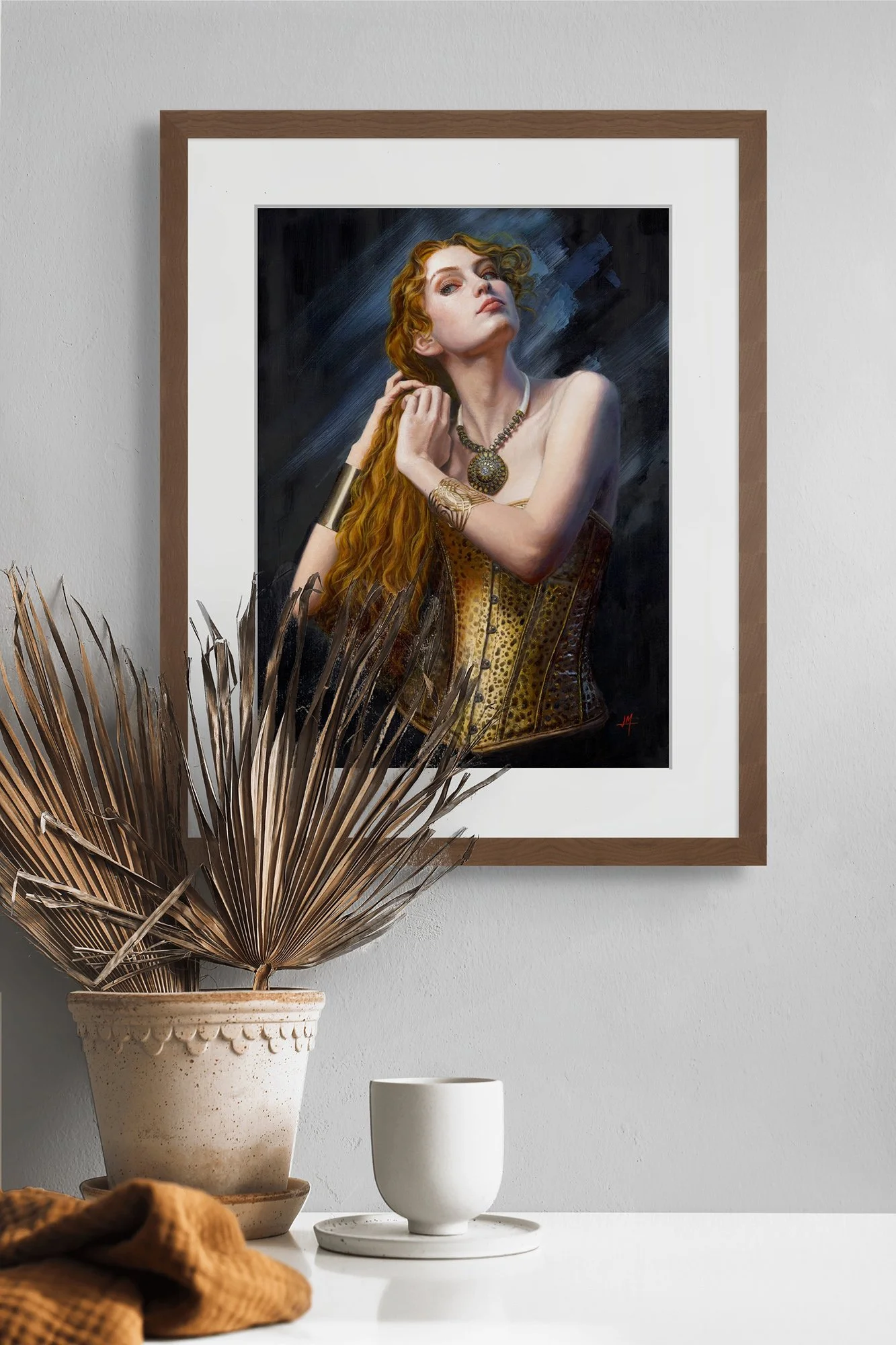 portrait of a beautiful young woman "Gilded Pleasure", Limited Edition Prints