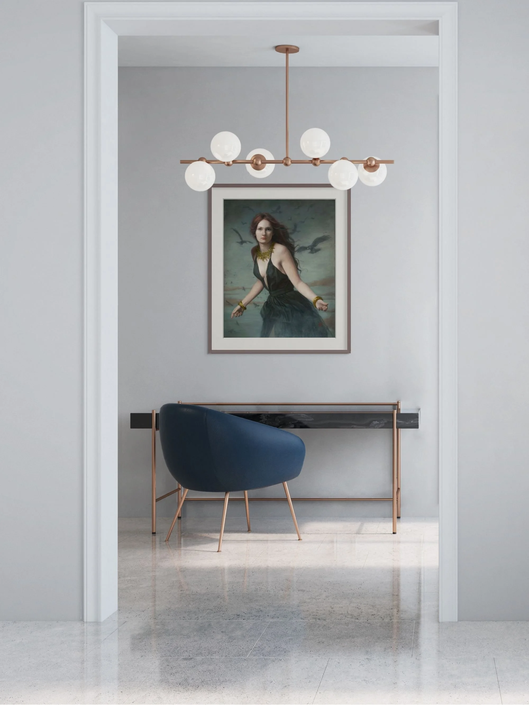 portrait of a beautiful young woman "Gold Amidst Ashes", Limited Edition Prints