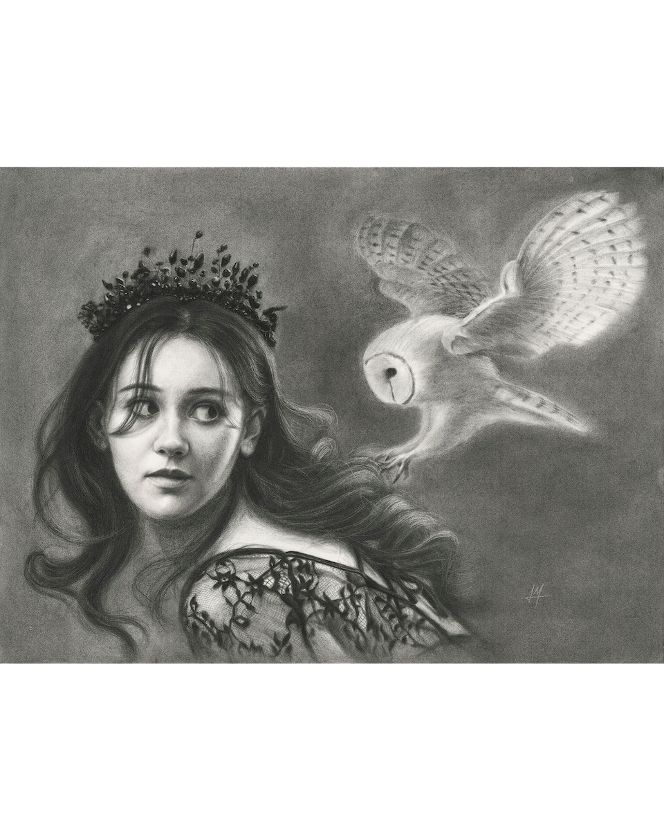 "Mischief at Dusk", original drawing