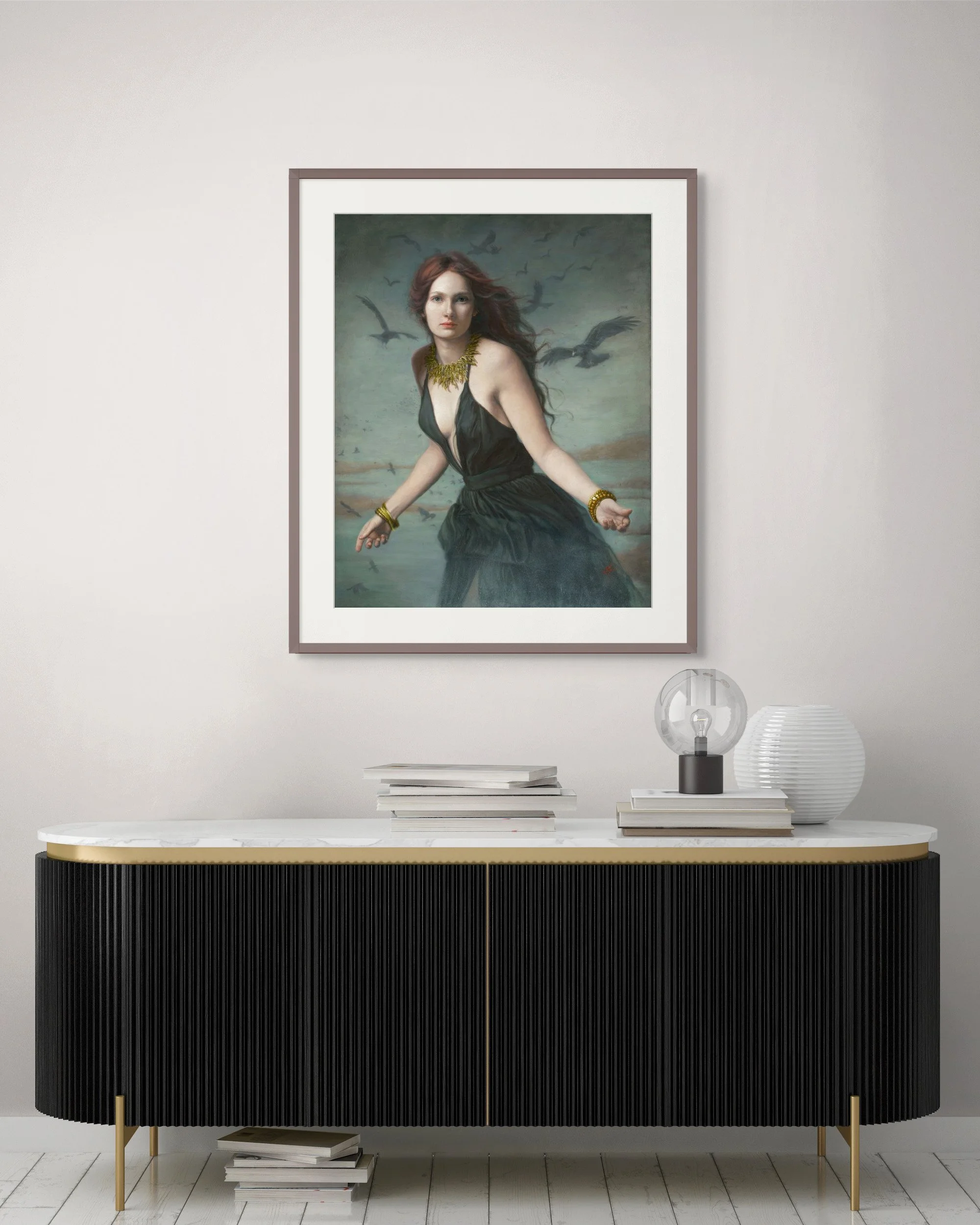 portrait of a beautiful young woman "Gold Amidst Ashes", Limited Edition Prints