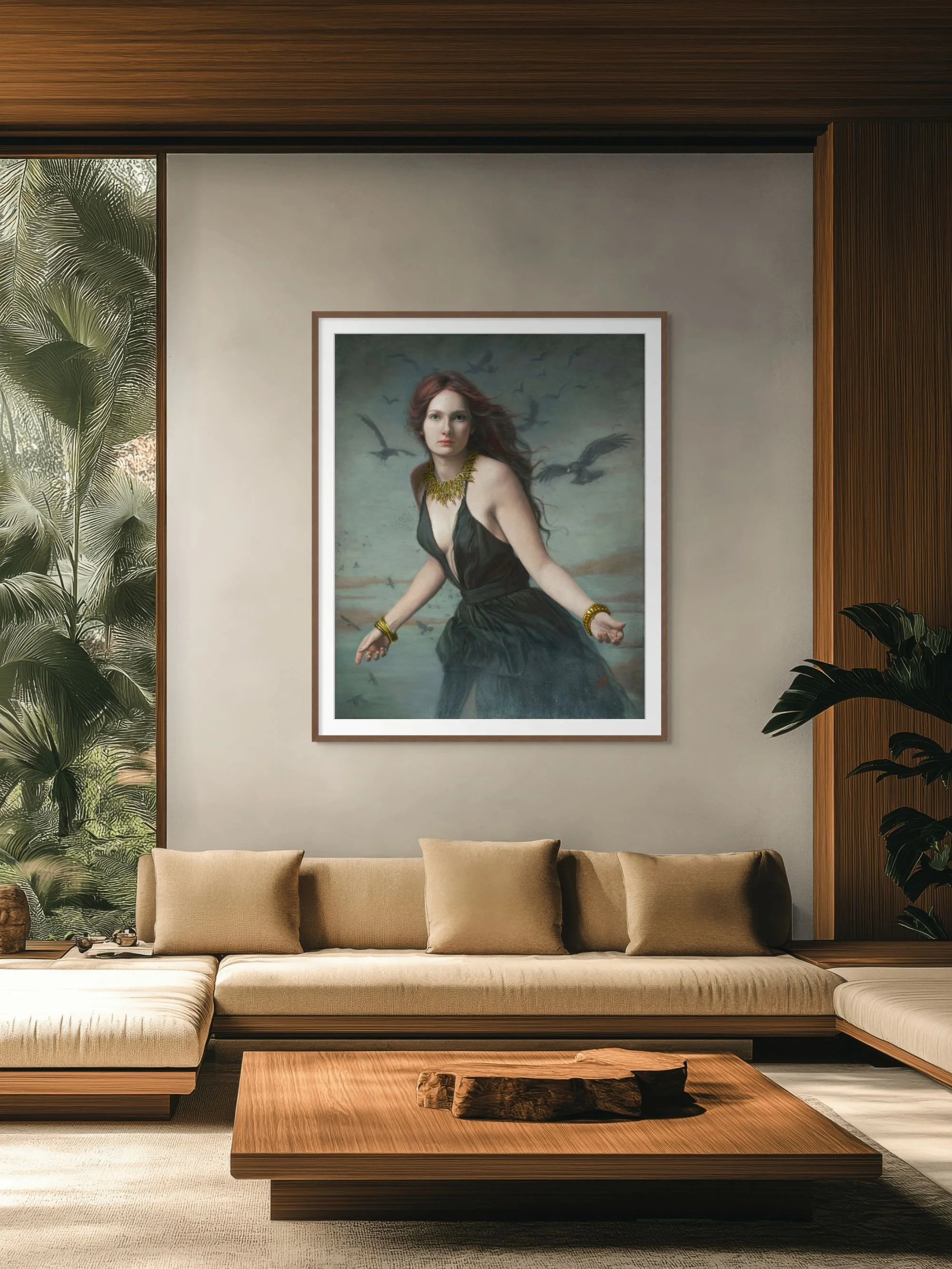 portrait of a beautiful young woman "Gold Amidst Ashes", Limited Edition Prints