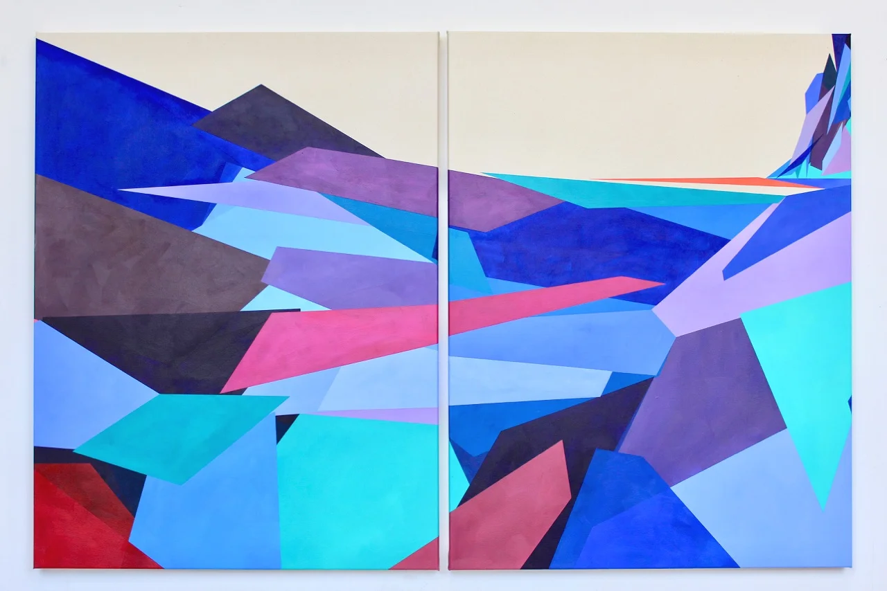 Spatial Encounters III acrylic on canvas 2 (90 x 120) cm