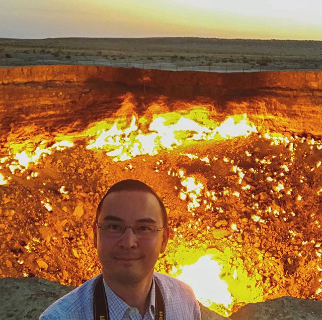 The Darvaza Gas Crater in Turkmenistan is known as &ldquo;The Gates of Hell.&rdquo; The fire has been continuously burning since at least 1971 due to a failed oil drilling operation.

It is definitely one of the main sites to see while in Turkmenista