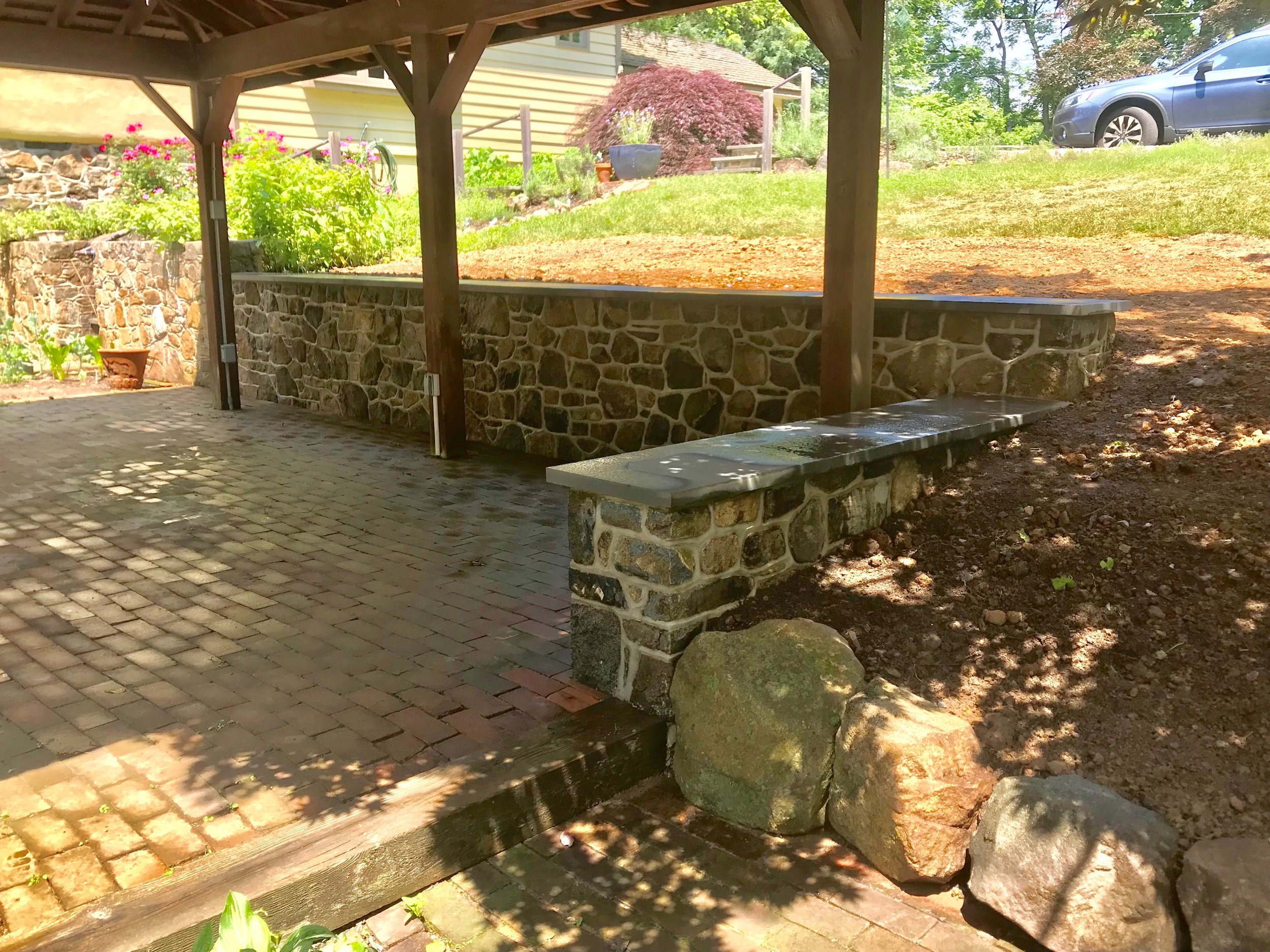 Copy of stone retaining wall in new hope, pa