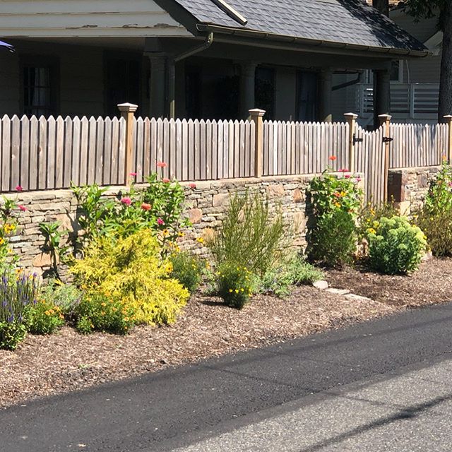 Check out the amazing job the homeowners did with the landscaping at the wall in Carversville