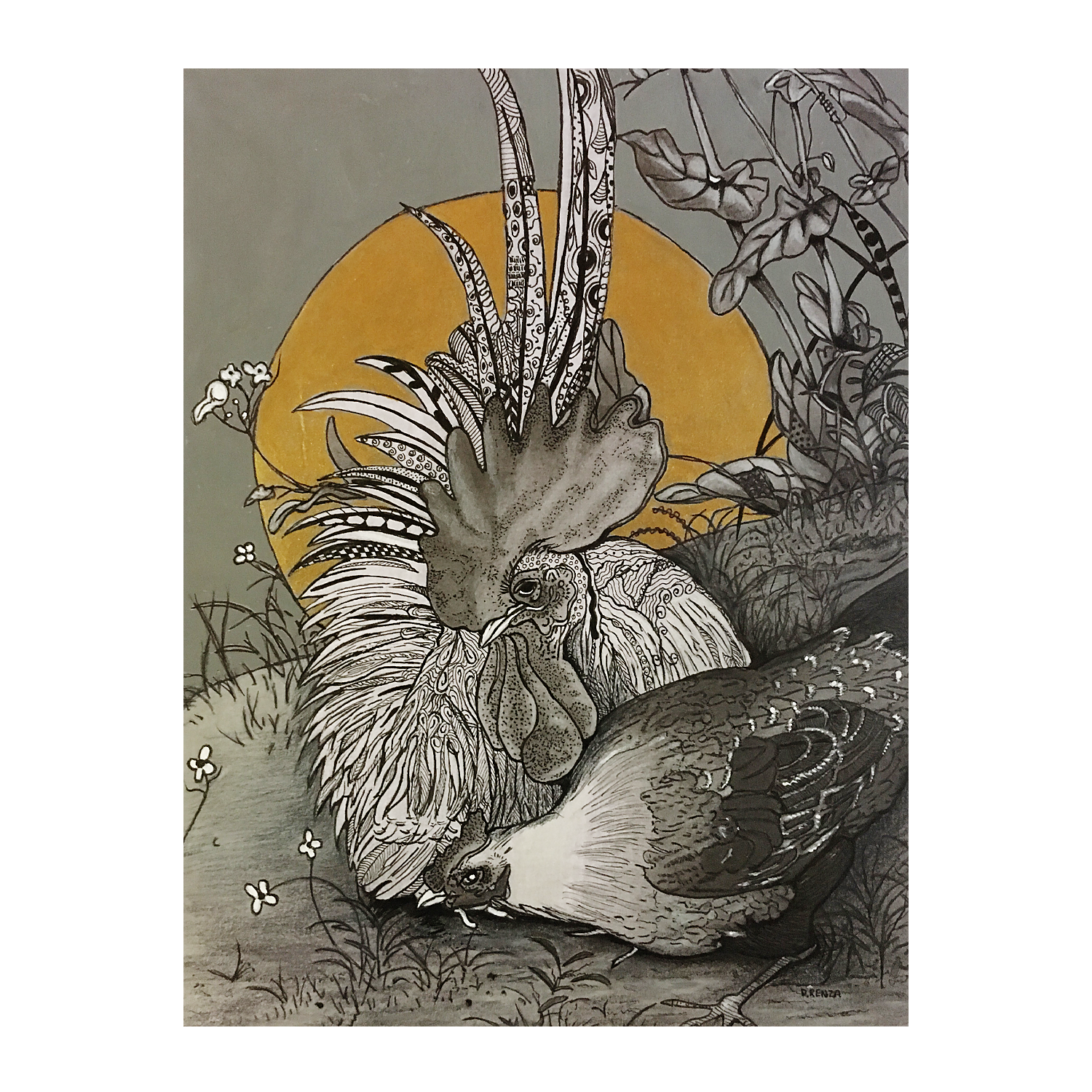 Resting Roosters