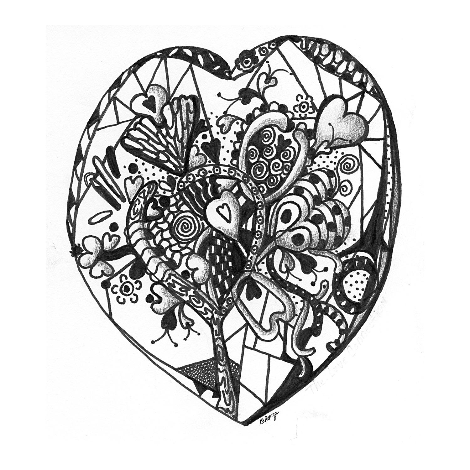 heart dreamcatcher drawings