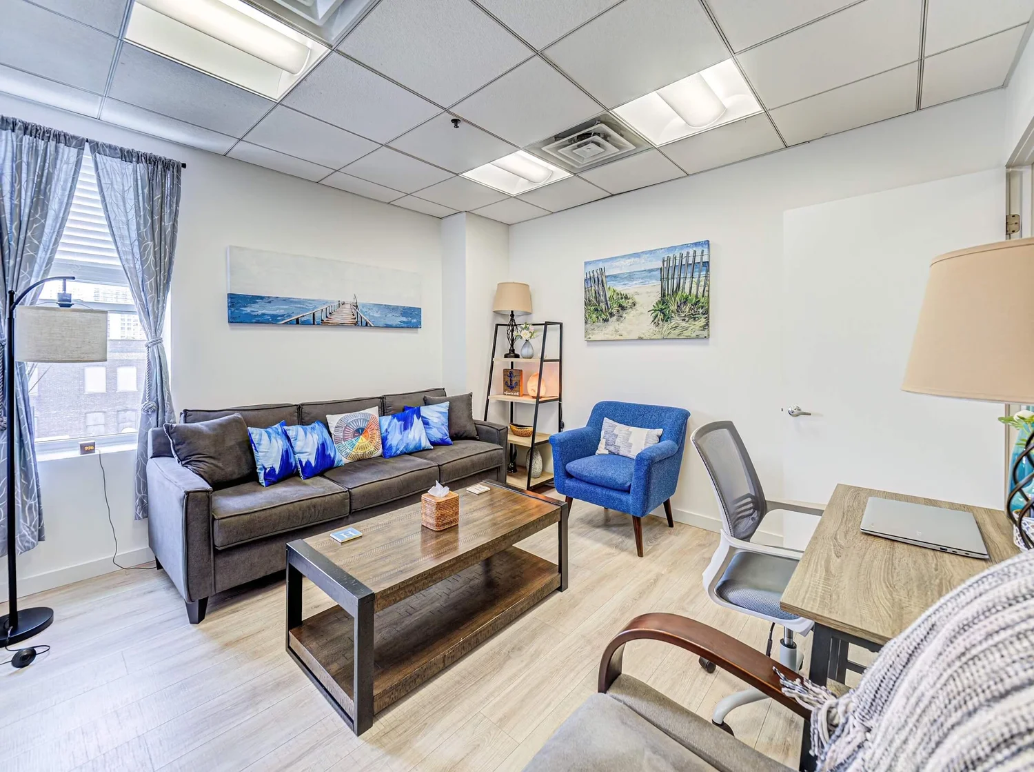 Bright therapy room at Anchor Therapy’s Hoboken, NJ office where our child therapists meet with kids.