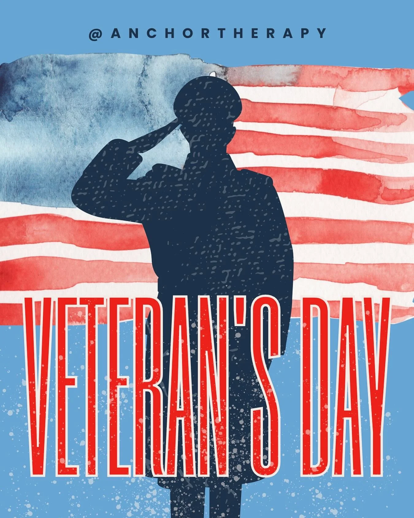 Honoring all who have served. 🇺🇸 Happy Veterans Day from the Anchor Therapy team.