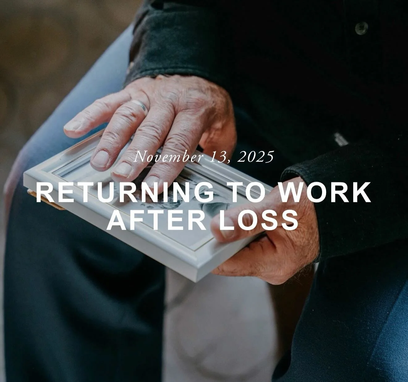 If you&rsquo;re getting ready to return back to work after experiencing grief, this blog is for you.

&ldquo;Returning to work after experiencing a loss can feel overwhelming as grief does not follow a set schedule and often does not pause when life 