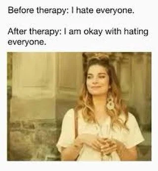 Me after therapy: emotionally balanced but still capable of full-on disdain. ✨