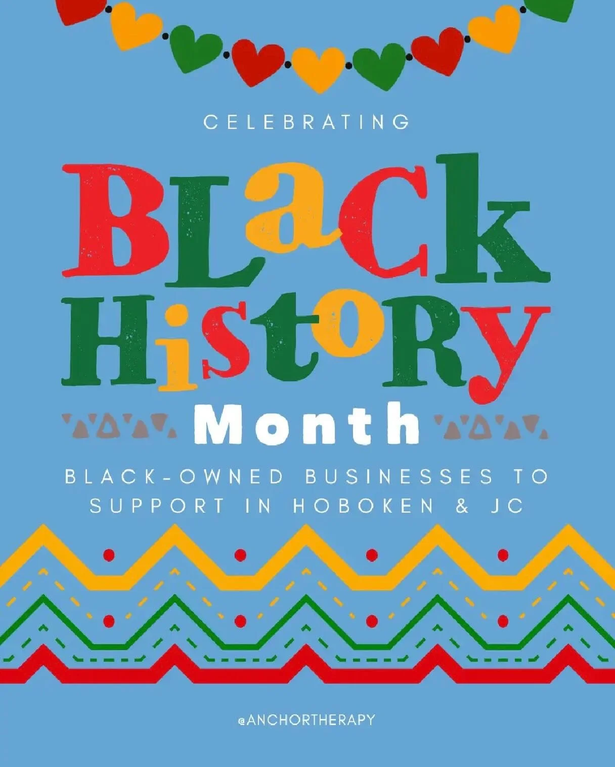 In honor of Black History Month, we&rsquo;re celebrating and uplifting local Black-owned businesses in the Hoboken and Jersey City area. 💙✨

This month (and always), we encourage you to support, explore, and try out these amazing spots that help our