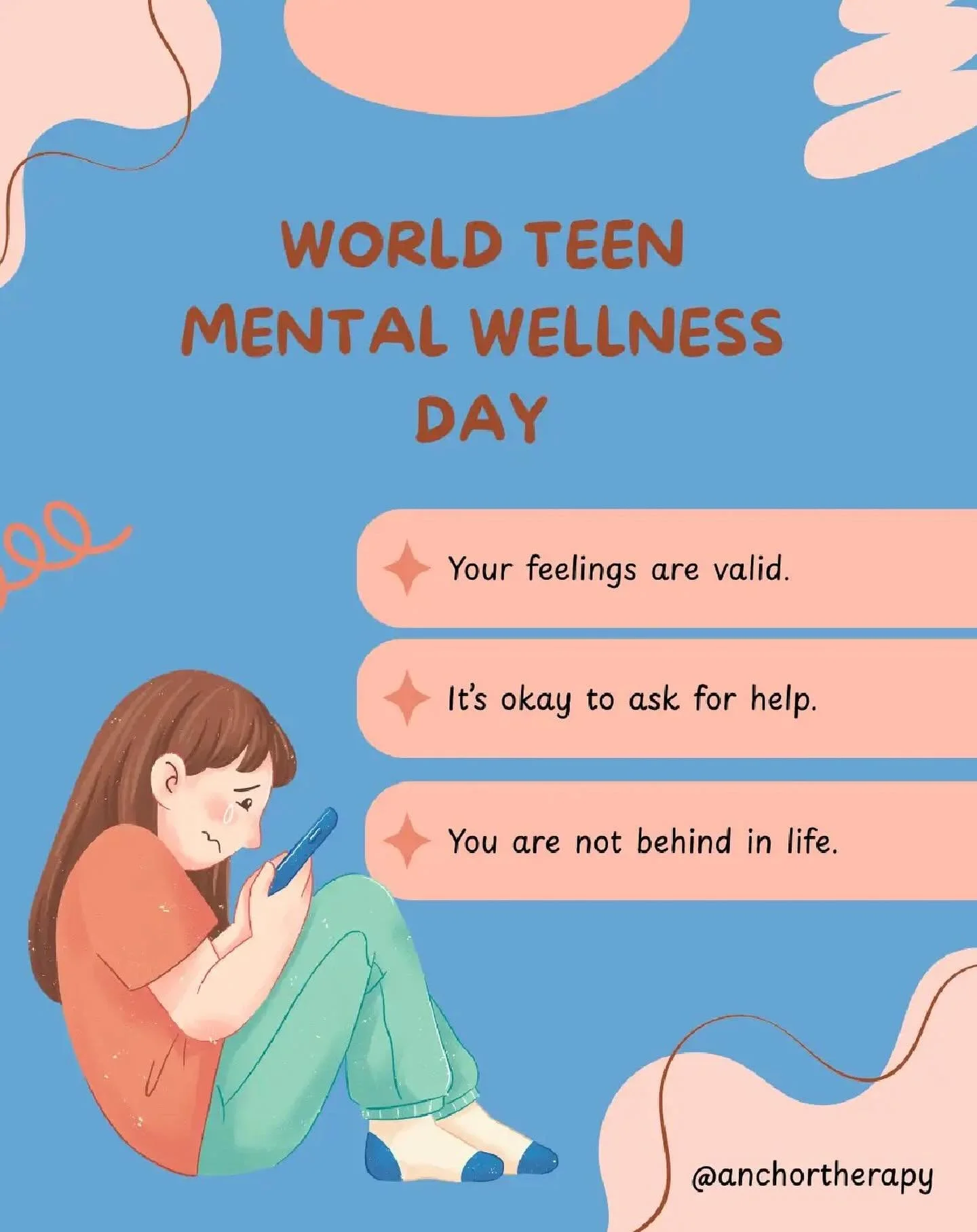 Today we recognize World Teen Mental Wellness Day 💙

Being a teen isn&rsquo;t &ldquo;just a phase.&rdquo; The pressure, expectations, comparisons, and silent battles are real.

To every young person navigating school, friendships, identity, and the 