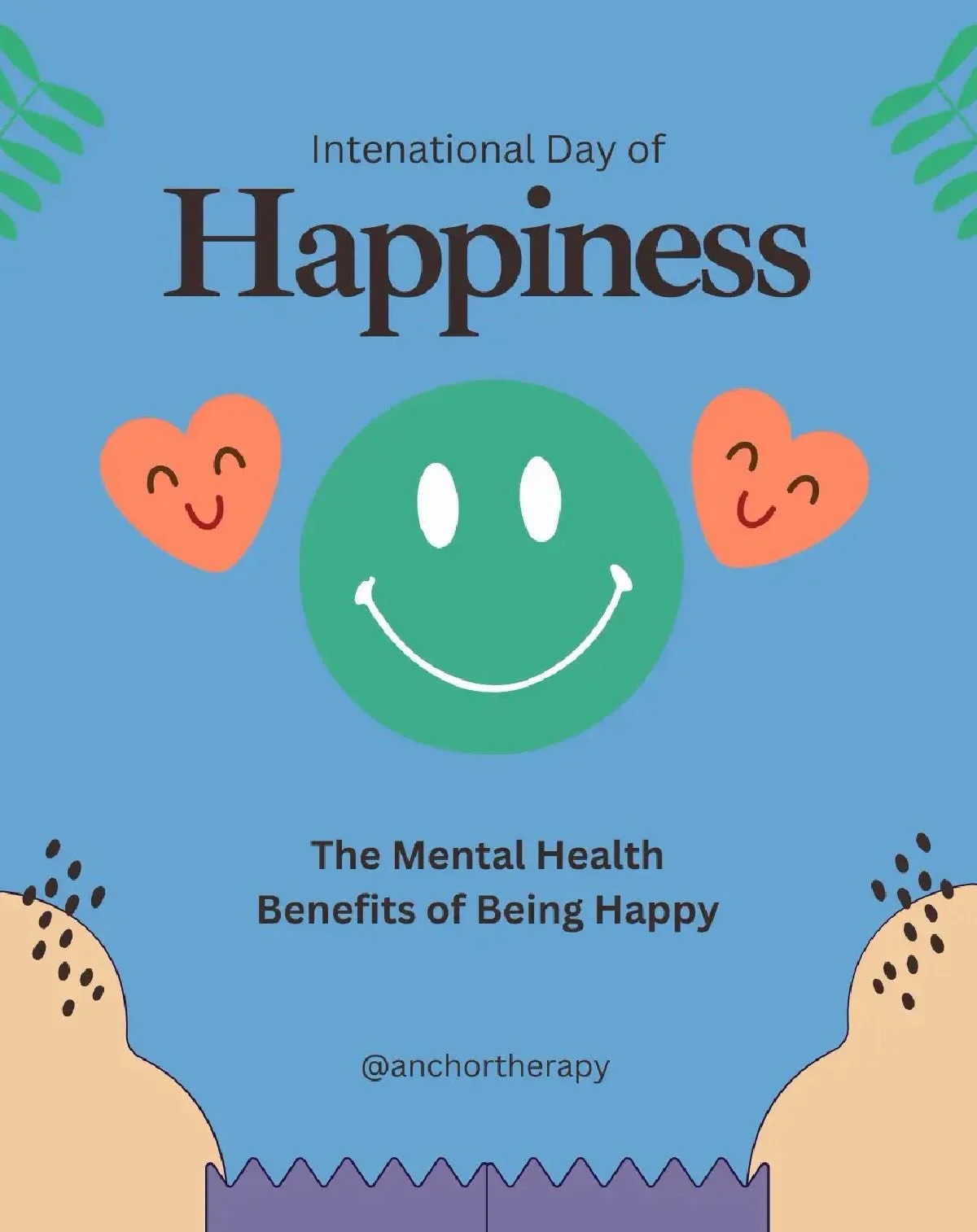 Happy International Day of Happiness! 😊

Happiness isn&rsquo;t just a feeling. It can have powerful benefits for your mental health. From reducing stress to strengthening resilience, positive emotions play an important role in overall well-being.

C