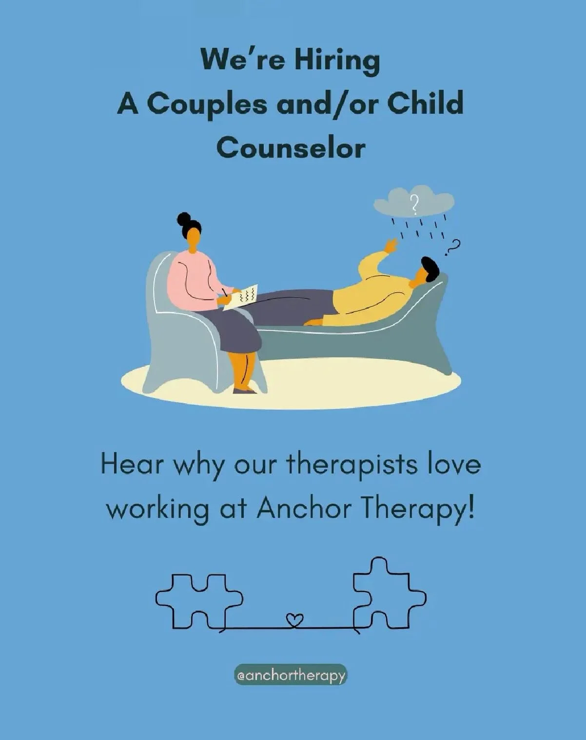 ✨ Hear why our therapists love working here! ✨

We&rsquo;re a growing New Jersey-based group practice seeking compassionate child and/or couples psychotherapists to join our team. Our clinicians enjoy flexible schedules, competitive pay, full benefit