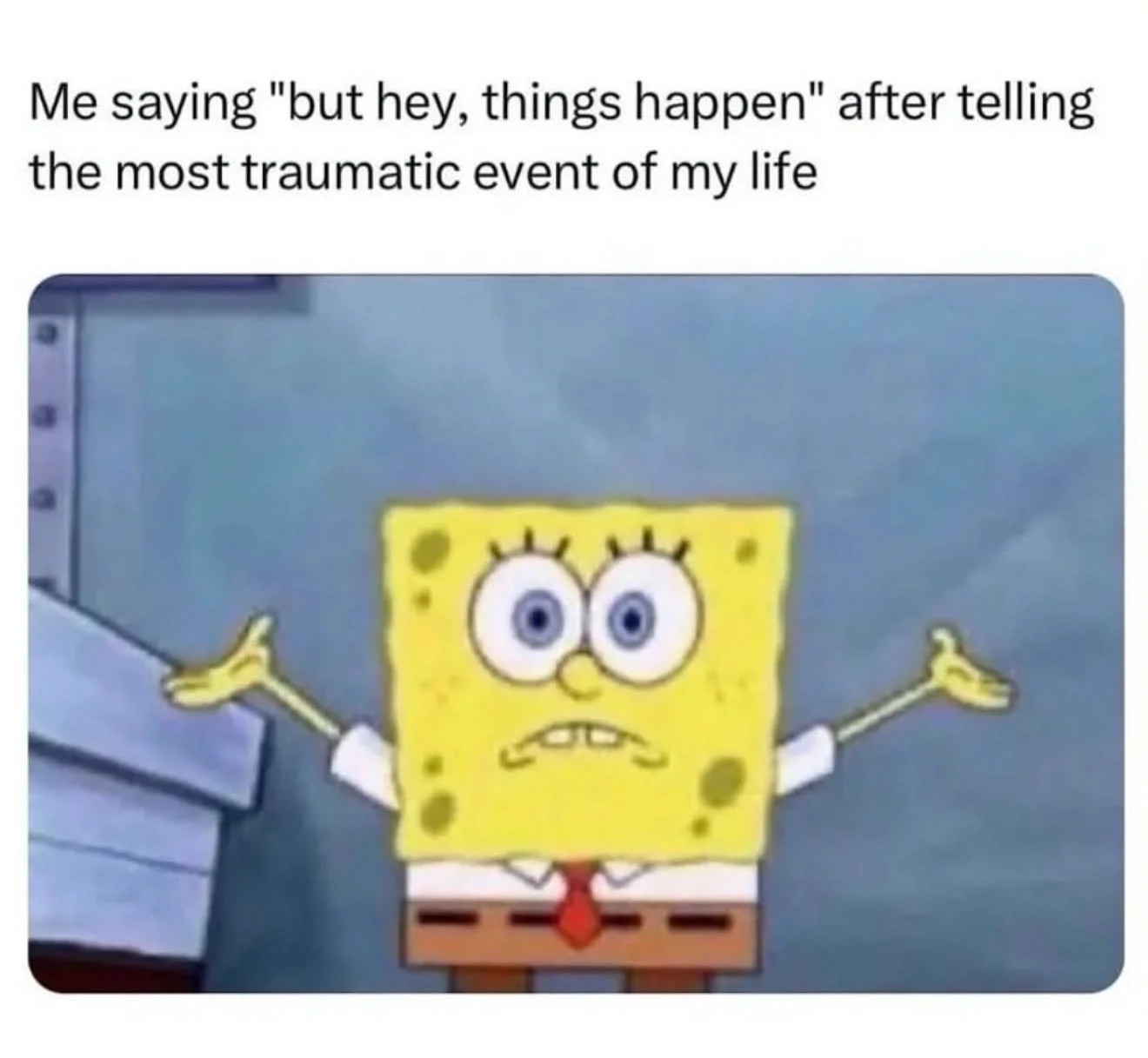 Acting like it was just a minor inconvenience and not a canon event 🤷&zwj;♂️ 🤷&zwj;♀️