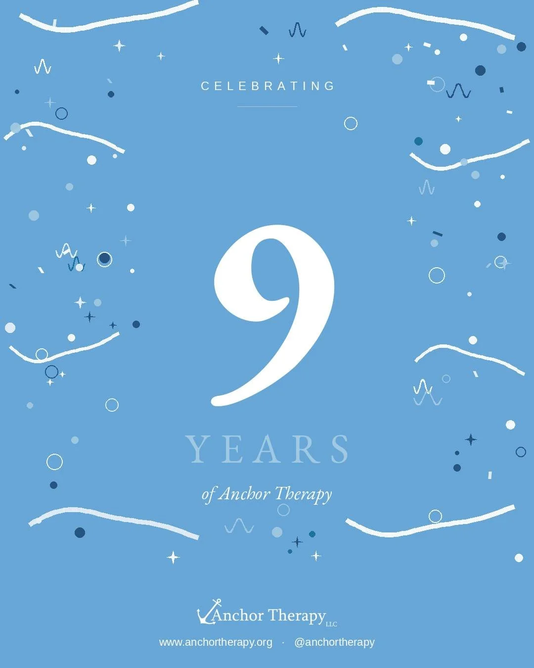 Celebrating 9 years of Anchor Therapy 🎊

What started as a vision has grown into something so much bigger than we could have imagined. Over the past 9 years, we&rsquo;ve had the privilege of supporting our clients through some of their hardest momen