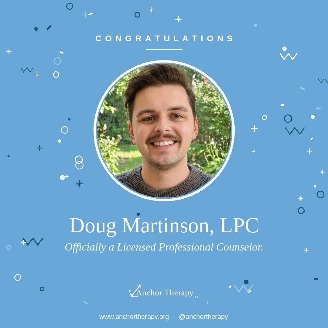 Please join us in congratulating Doug Martinson, who is officially a Licensed Professional Counselor! 🎉

We're so proud to have him on our team, and even prouder of the care he brings to every session.

If you've been thinking about starting therapy