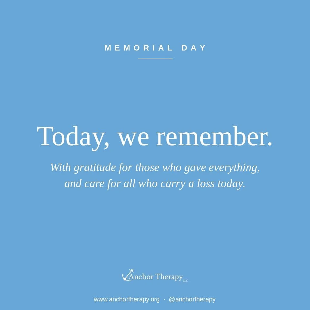 Today we pause to honor the service members who gave their lives, and to hold space for the families who carry that loss every day.

Holidays like this can stir up grief, and that's okay. However today meets you, be gentle with yourself.
.
.
.
#Ancho