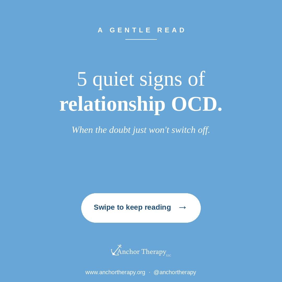 Most people have moments of doubt in a relationship. But for some, the doubt doesn't pass. It loops, demands answers, and quietly takes over. That pattern has a name: relationship OCD, or ROCD.

ROCD is a recognized form of OCD where intrusive doubts