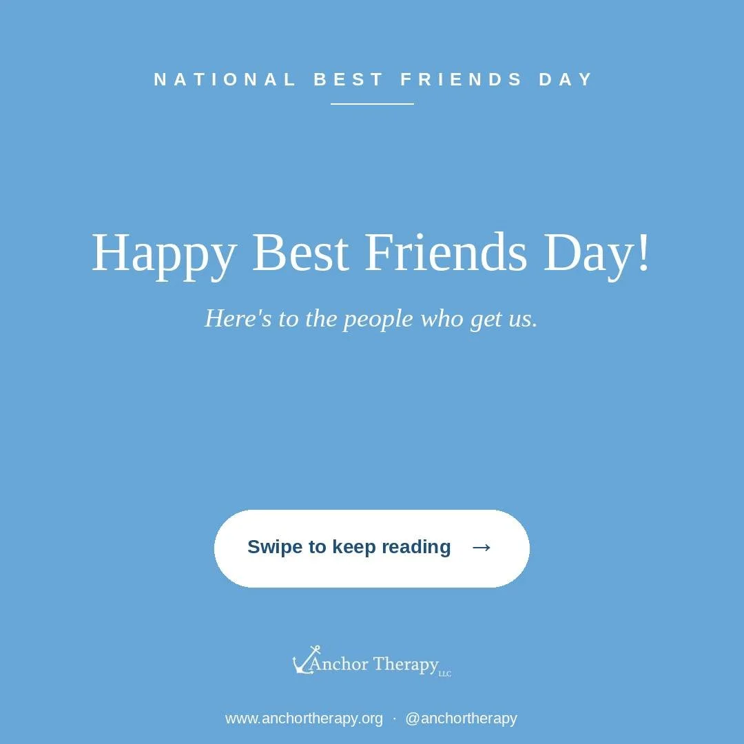 Happy Best Friends Day to the people who show up, again and again. 🤍

Friendship isn't just nice to have. It's one of the most well-researched protective factors for mental health, and it works on us in ways we don't always notice:
✨ Talking to some