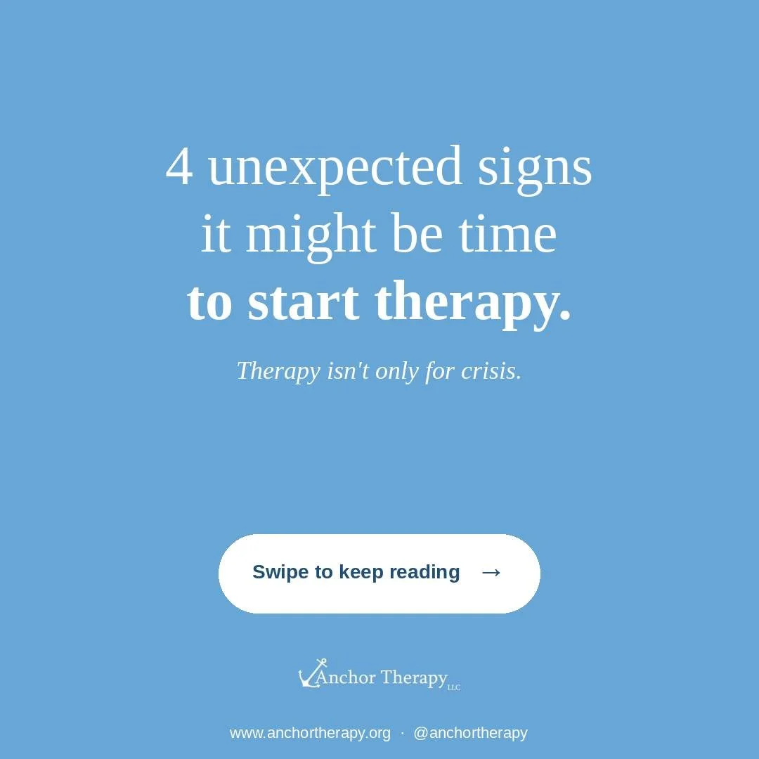 A common myth about therapy is that you need a reason "big enough" to start. You don't.

Therapy isn't only for crisis. It's also for the quieter stuff: the sleep that's been off, the patterns you can see but can't break, the big life trans