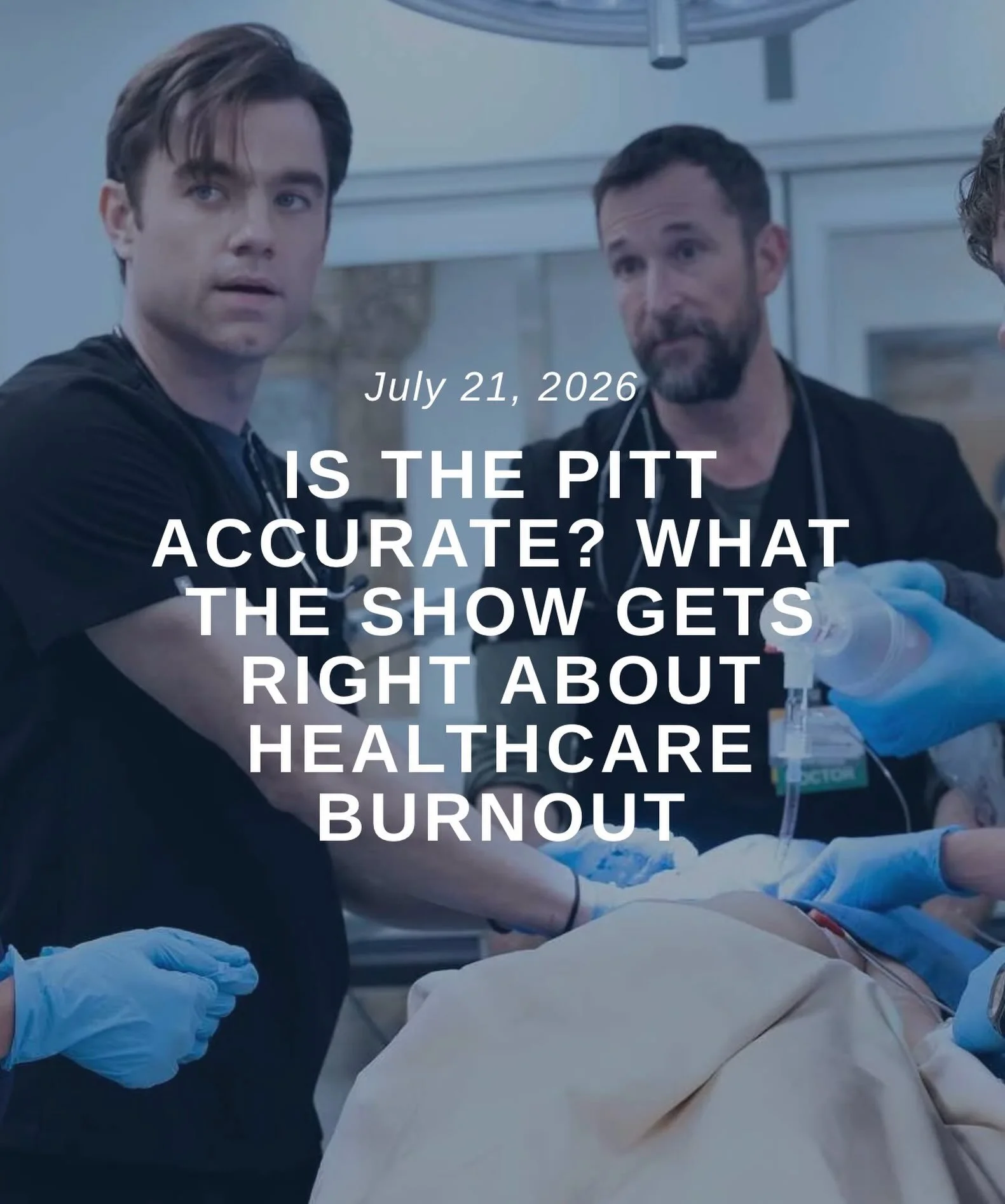 If you&rsquo;re a fan of The Pitt, this blog is a must-read!

&ldquo;You finish a long shift, sit in your car in the garage, and can&rsquo;t remember the name of the patient you spent an hour with. Not because you stopped caring, but because there wa