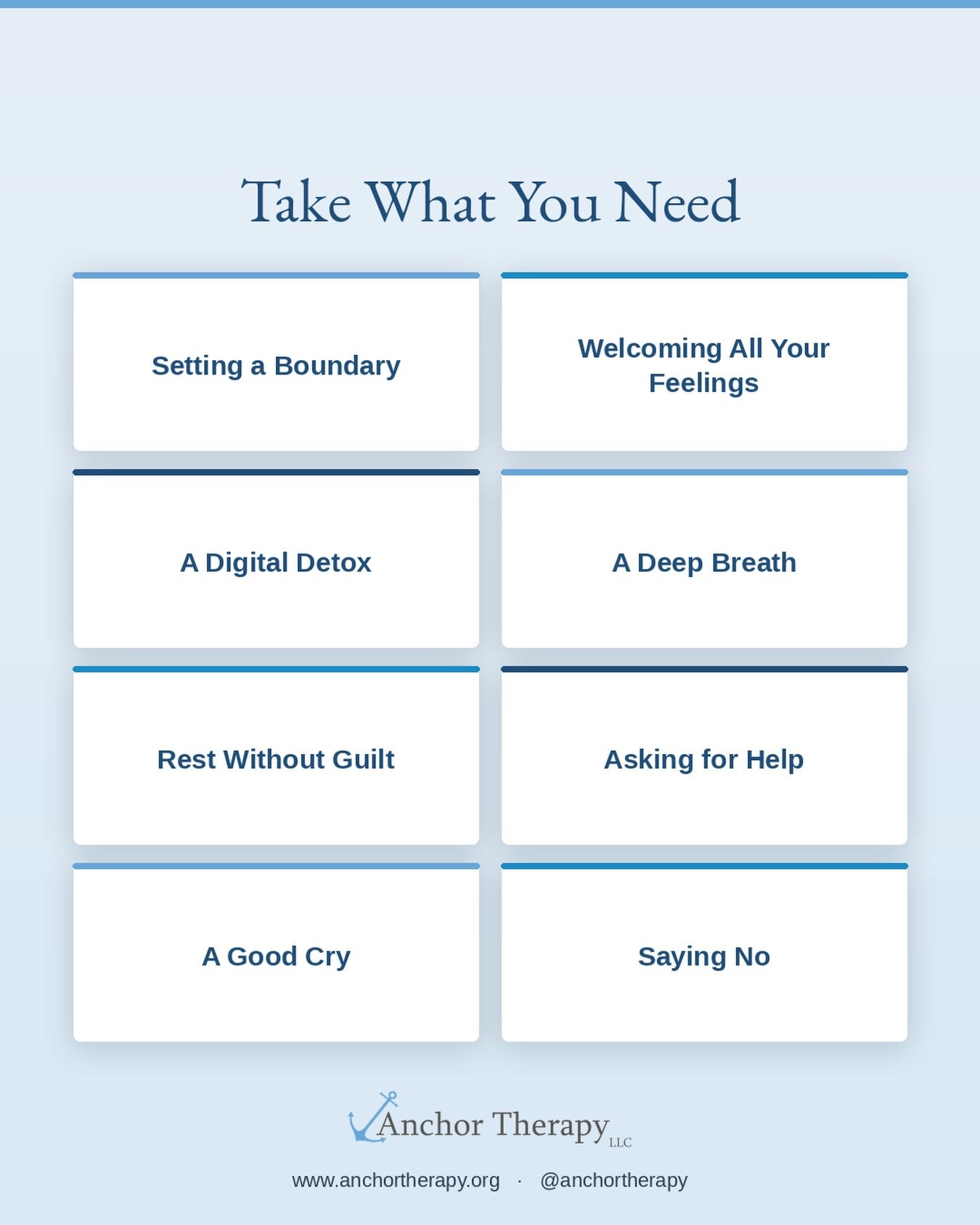 Some weeks ask a lot of you. If today feels like one of them, this is your reminder that you don&rsquo;t have to earn rest, or wait until you&rsquo;re falling apart to ask for help.
Look through the list. Take whatever feels true for you right now, e