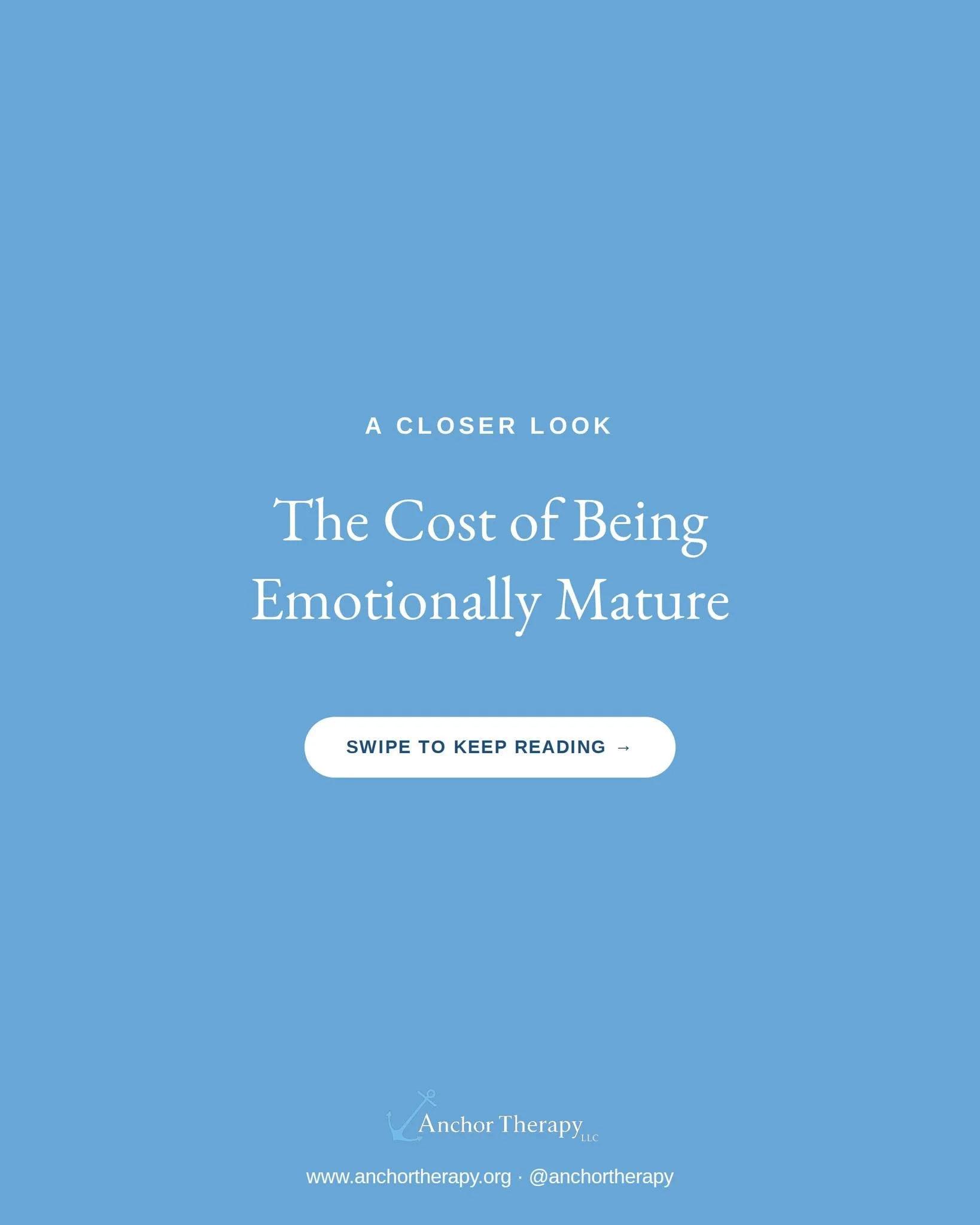 Emotional maturity gets talked about like it's only a strength, and most of the time it is. But it also comes with a quiet cost that rarely gets named.

If you're the one who stays calm during the crisis, does the repair work after conflict, or reads
