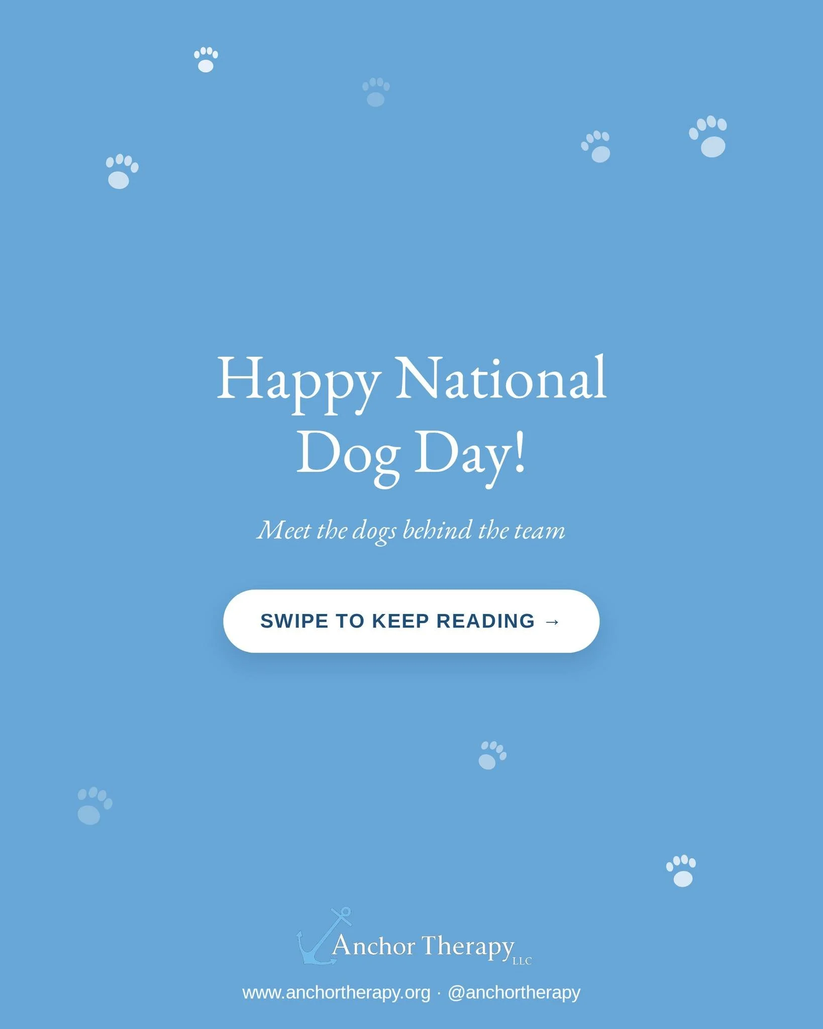 Happy National Dog Day from all of us at Anchor Therapy! 🐾 We couldn't celebrate without introducing the four-legged team members who keep us company outside the office. Meet Emma, Max, Willow, Moti, Winston, Remy, and Stella the real MVPs of our te