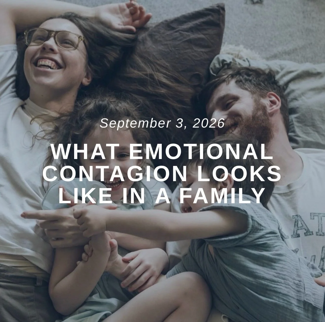 If you&rsquo;ve ever wondered what emotional contagion looks like, this blog is for you.

&ldquo;You walk into your parents&rsquo; house feeling completely fine. Twenty minutes later, before anyone has said anything specific, your shoulders are up ar