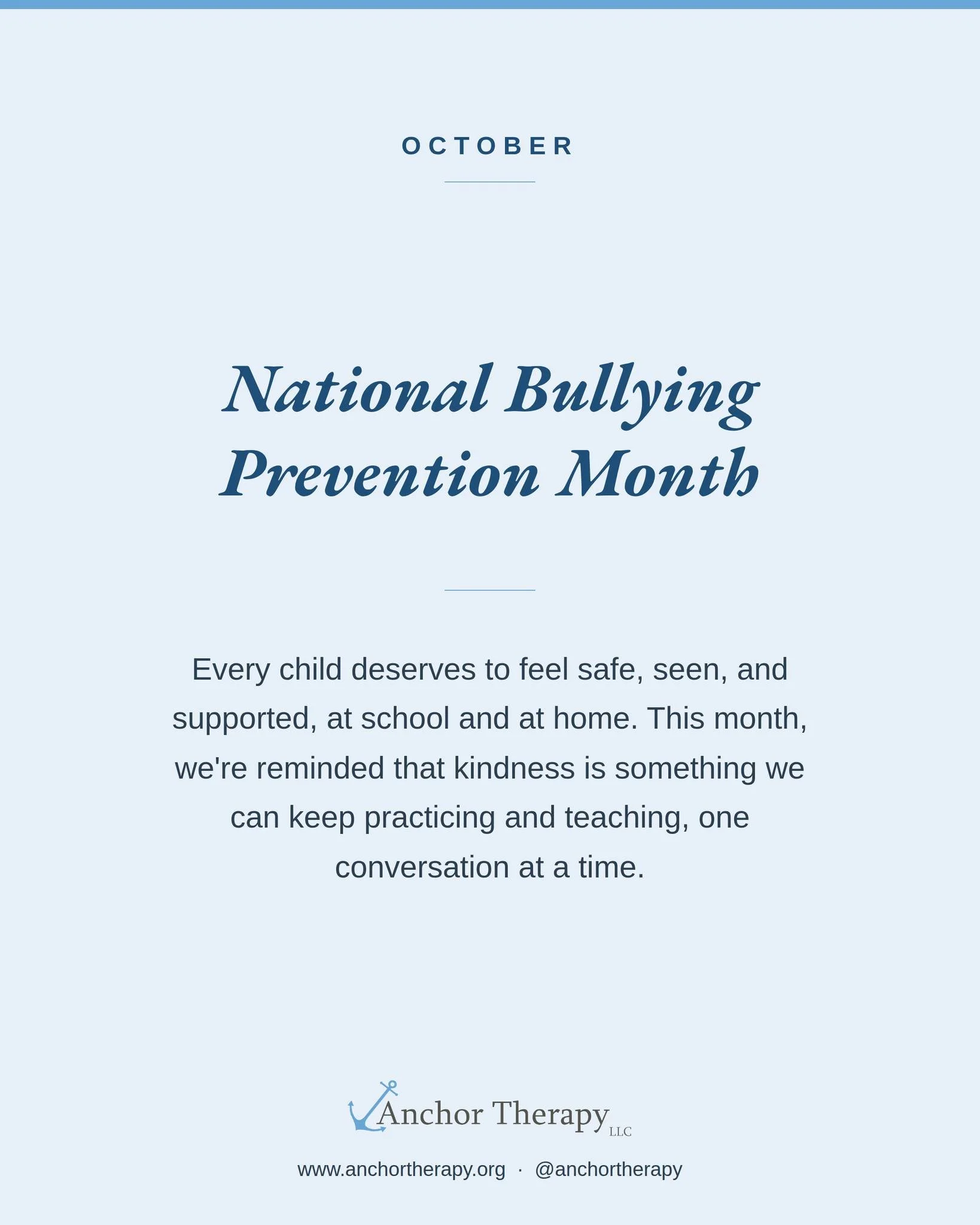 October is National Bullying Prevention Month, a reminder that kindness is something we can all keep practicing, at school, at home, and everywhere in between. If your child is struggling with bullying, or you're not sure how to start that conversati