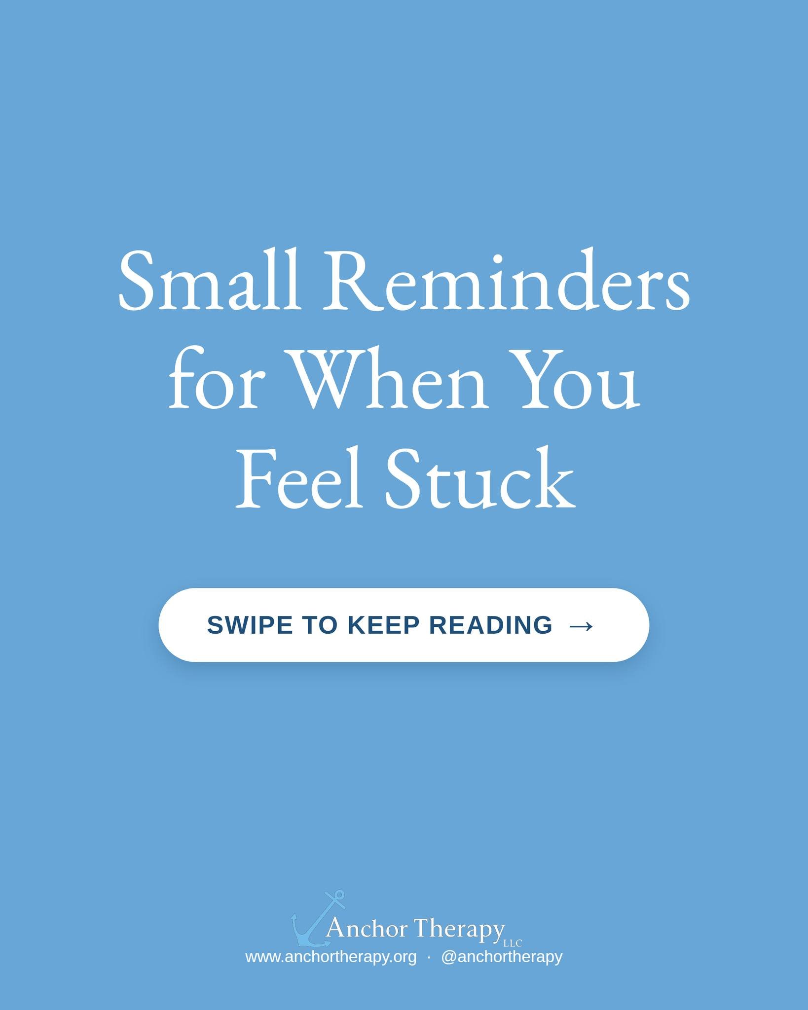 Feeling stuck can make everything seem heavy, even the small stuff. These reminders are here for the days when you want to move and aren&rsquo;t sure where to start.

Swipe through for a few gentle ideas, like starting smaller than you think and lett