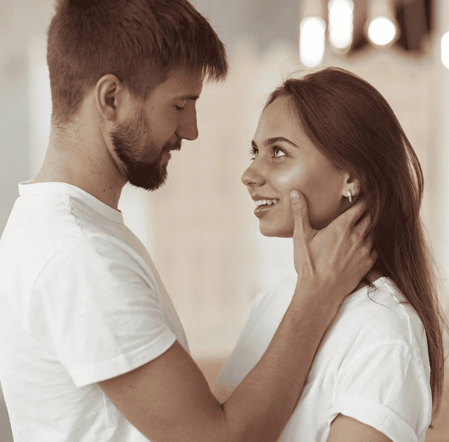 nyc couple happy and about to kiss with help from sex therapist in nyc