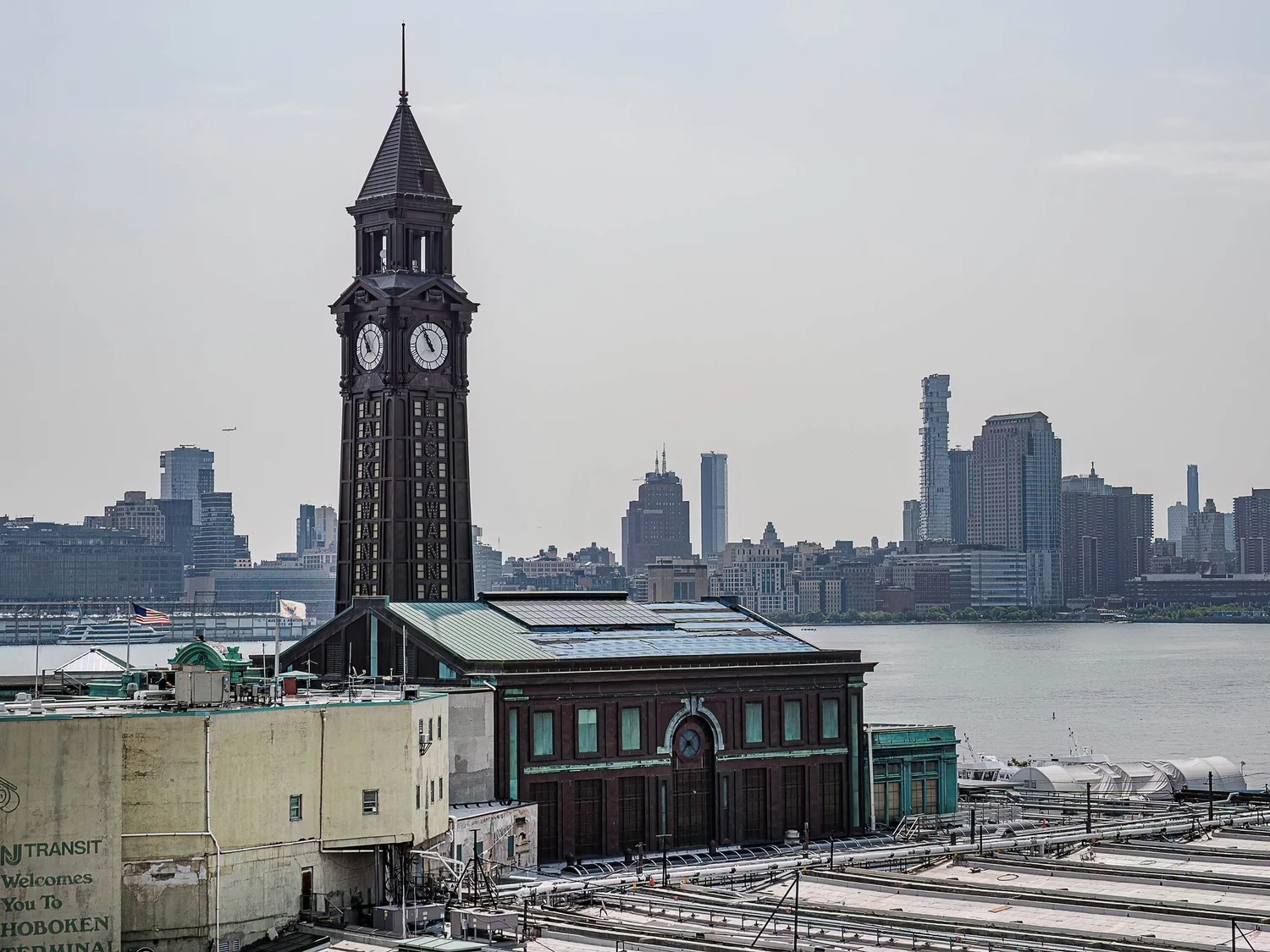 View of the Hoboken PATH station and transit hub, steps from Anchor Therapy's in-person therapy office