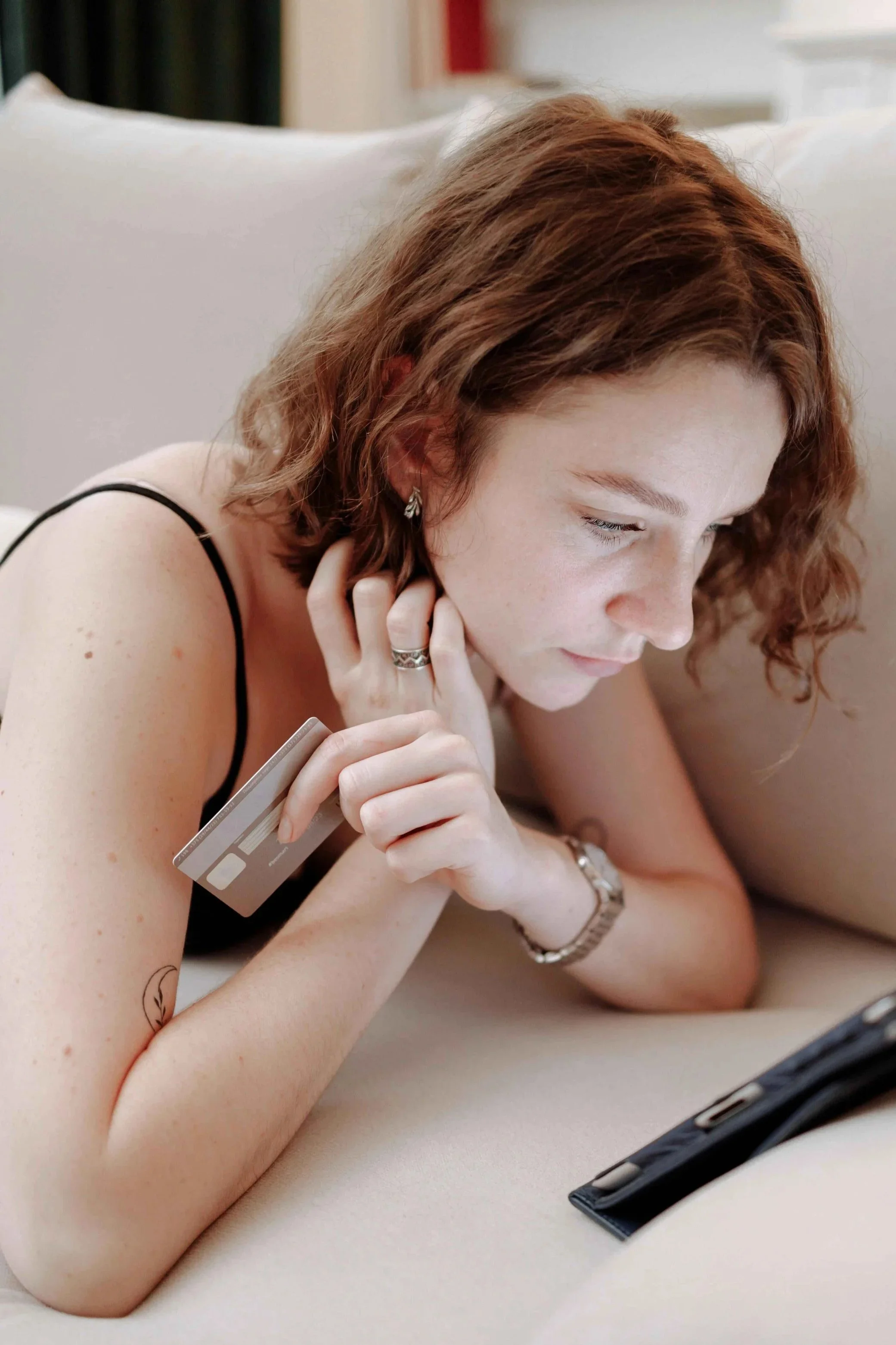 Jersey City woman experiencing digital burnout working with burnout therapist