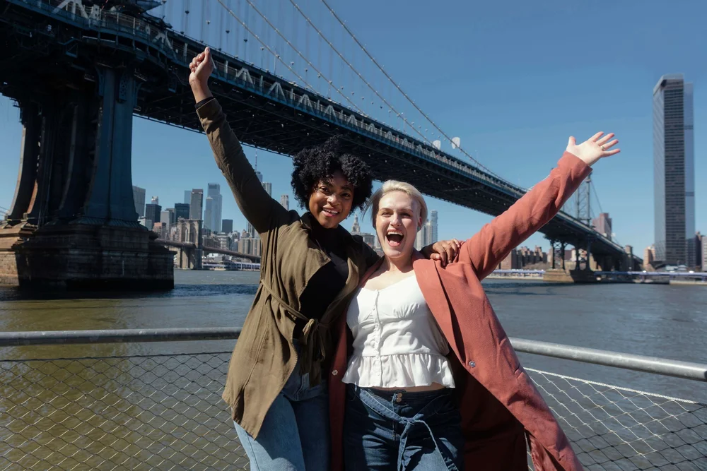 An NYC lesbian couple in couples counseling at Anchor Therapy.