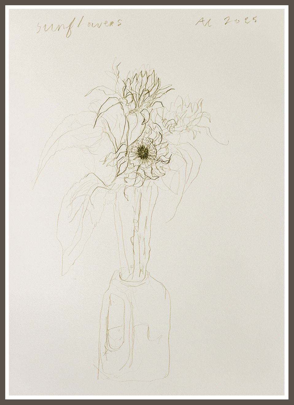 Andy Lawson - sunflower drawing print with frame.jpg