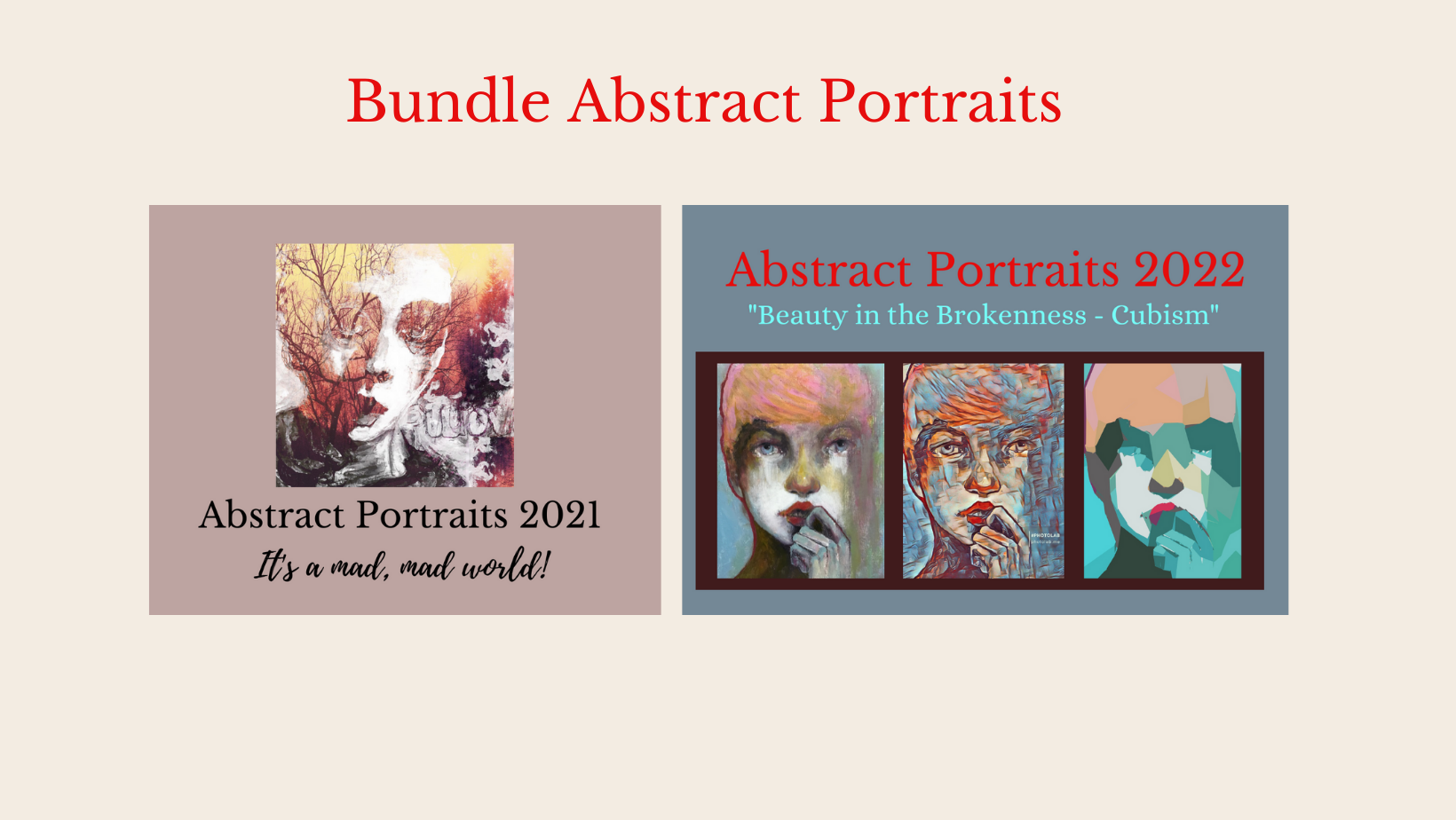 Bundle: Abstract Portraits 21 &amp; 22