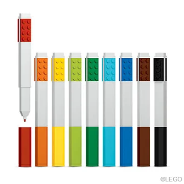  Markers With Real Lego Bricks 