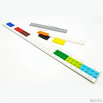  12" Ruler With Real Lego Bricks 