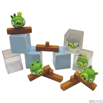  Angry Birds Tiny Toppers With Storage Cubes And Building Beams 