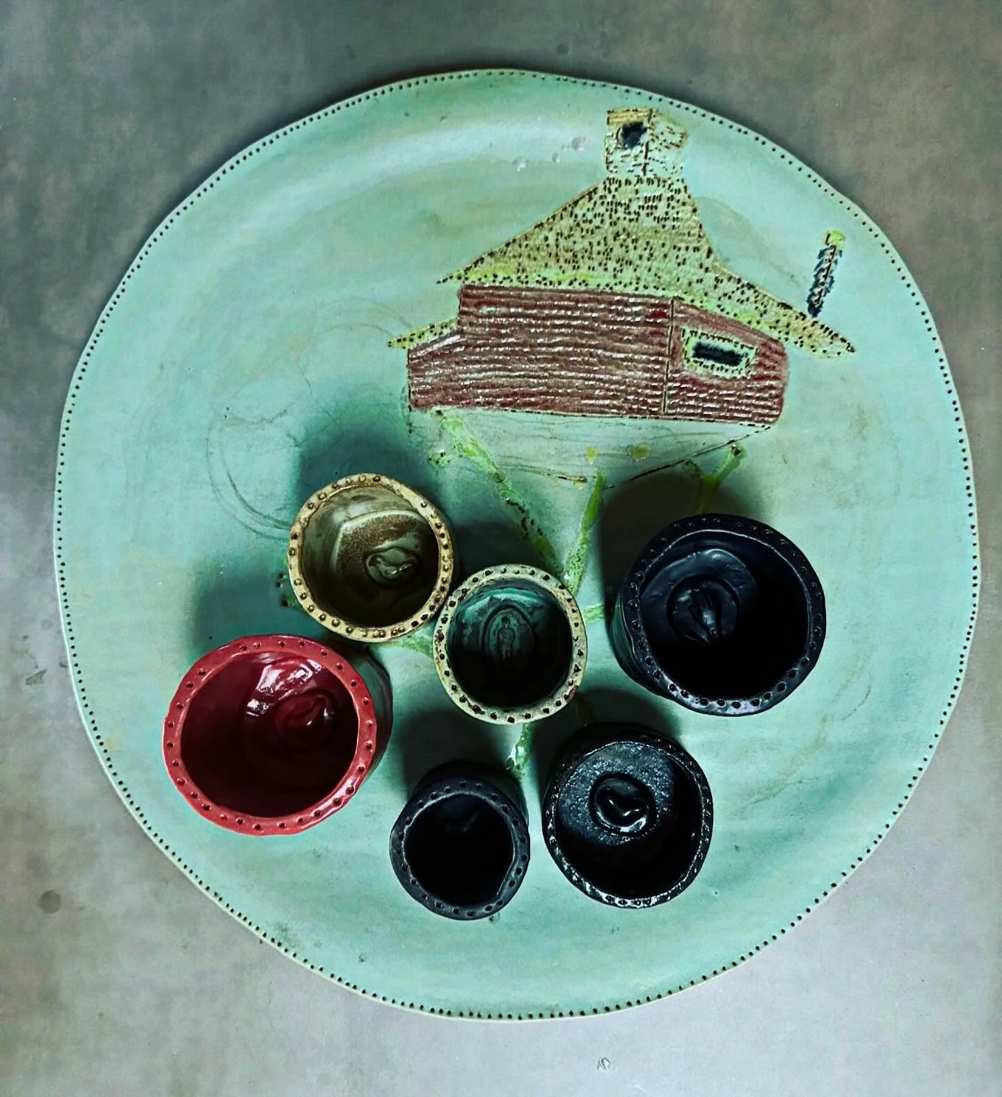 dreaming of Japanese treehouses.💚
#ceramics