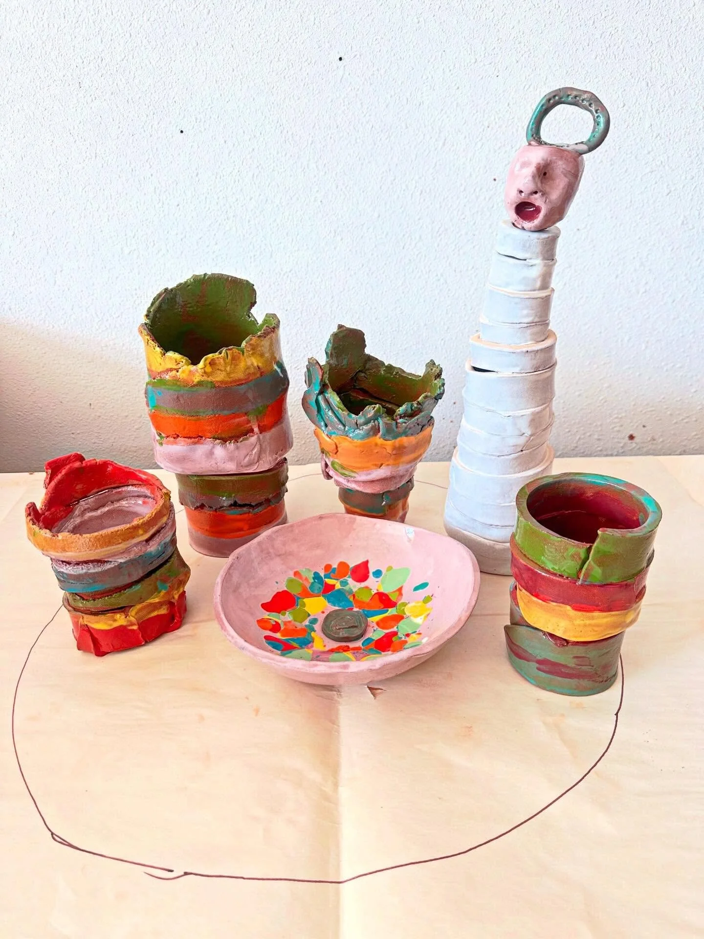 confetti out of the kiln.
For plants.
For candles.
For fun and relief.

#ceramics