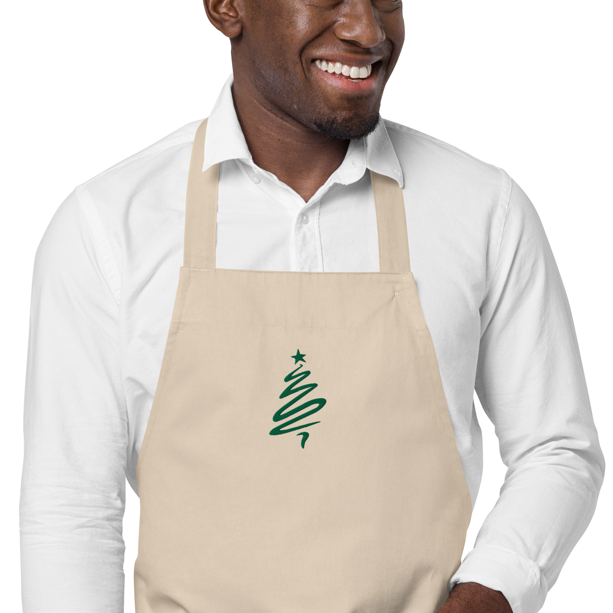 Christmas tree organic cotton apron