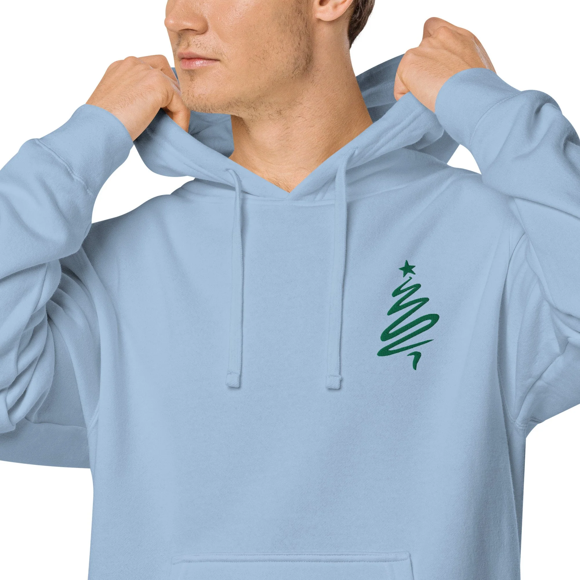 Christmas Tree unisex pigment-dyed hoodie