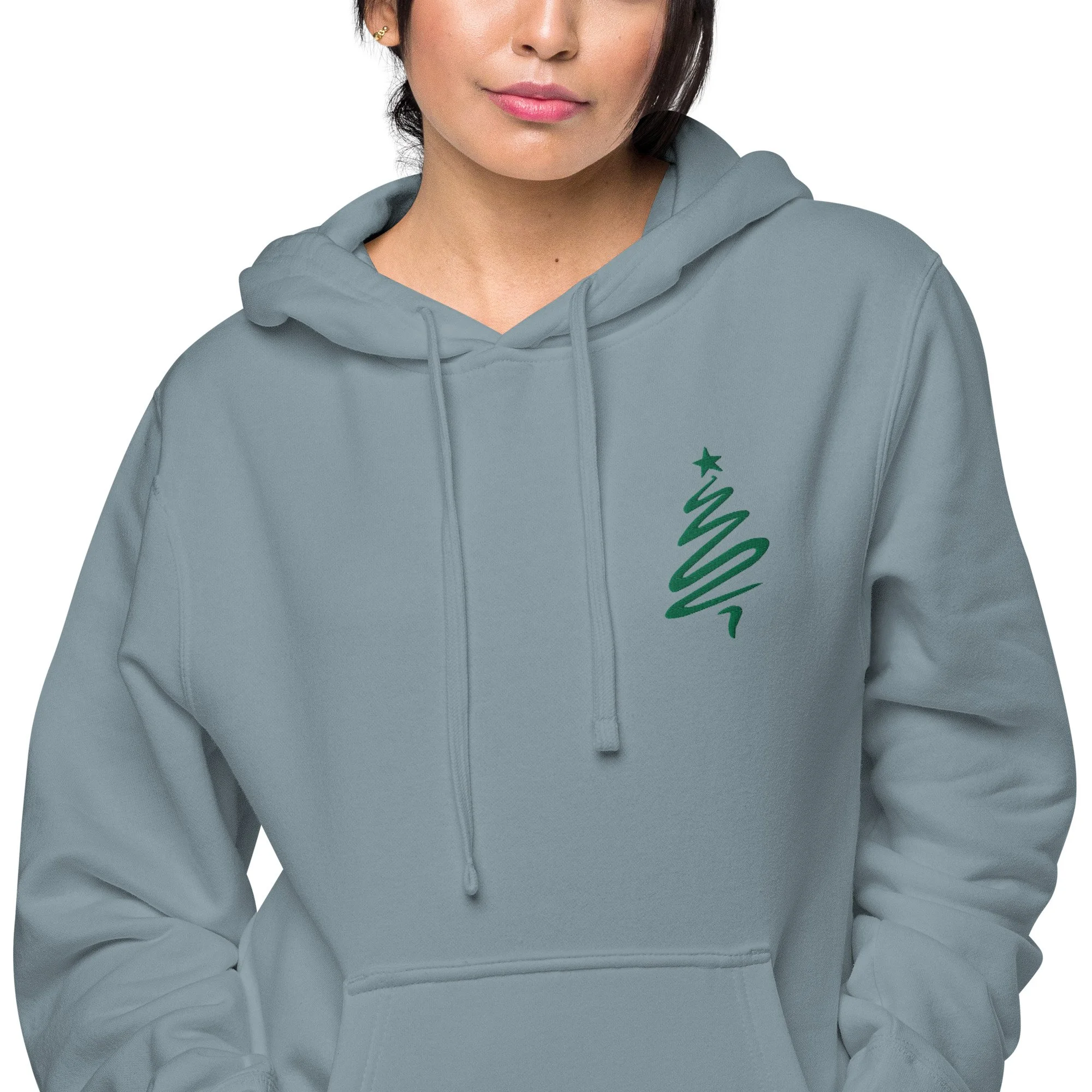 Christmas Tree unisex pigment-dyed hoodie