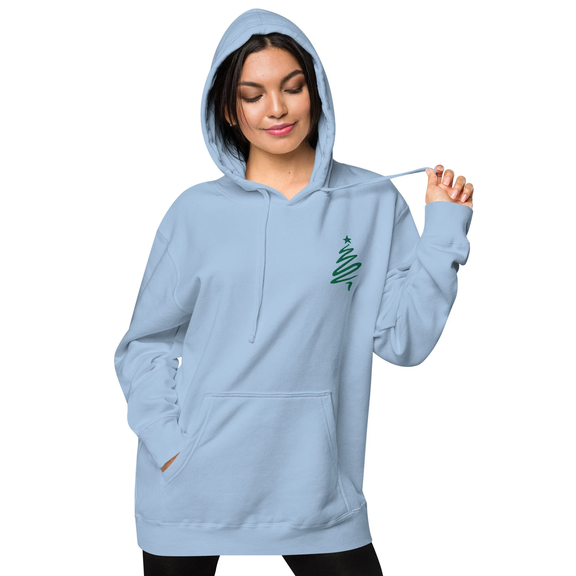 Christmas Tree unisex pigment-dyed hoodie