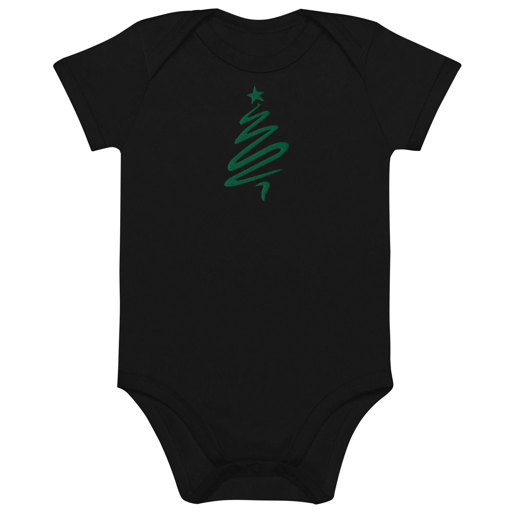 Christmas Tree organic cotton baby bodysuit