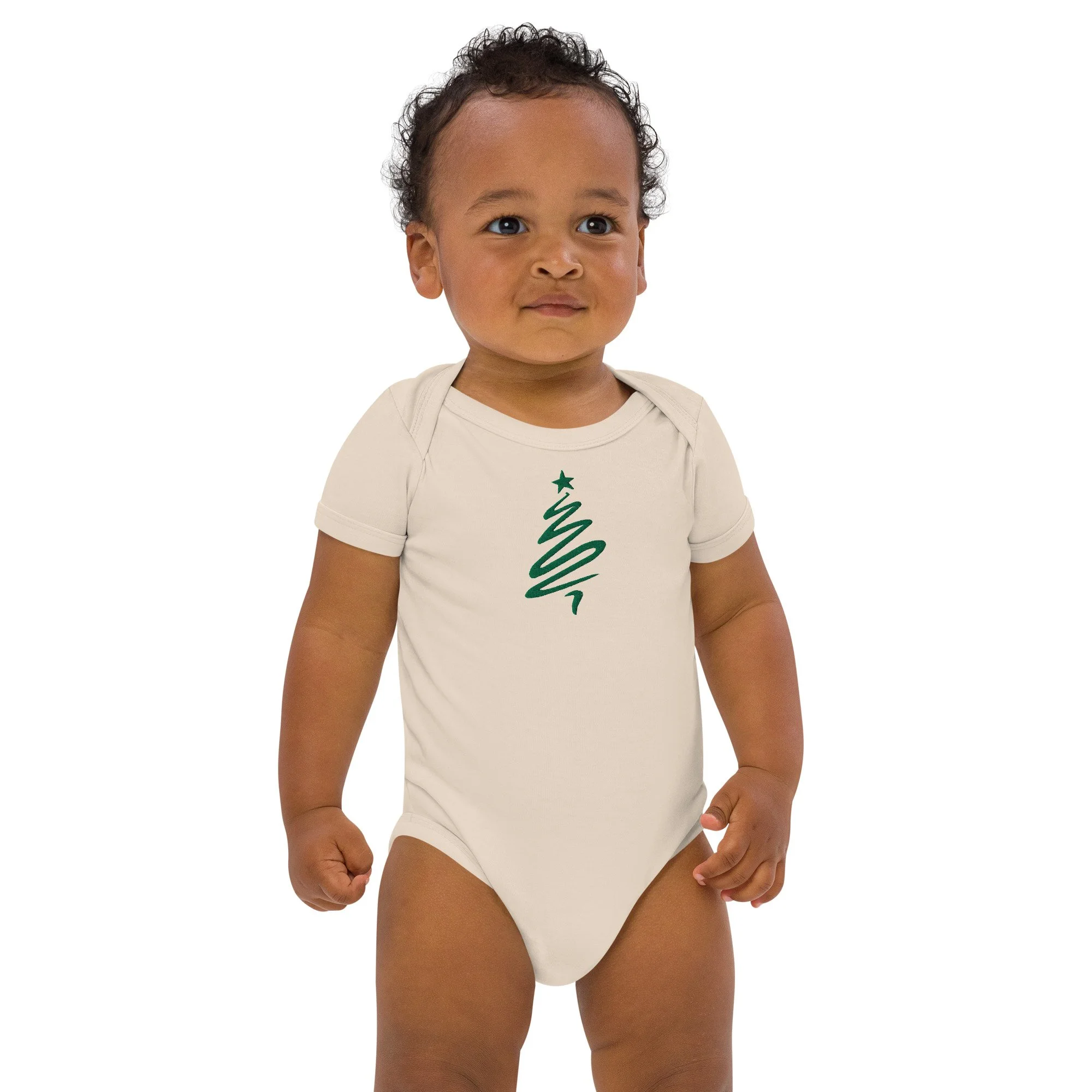 Christmas Tree organic cotton baby bodysuit